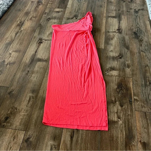 NWOT Free People Beach Coral One Shoulder Tie Swim Cover-up Size Large - Picture 10 of 10